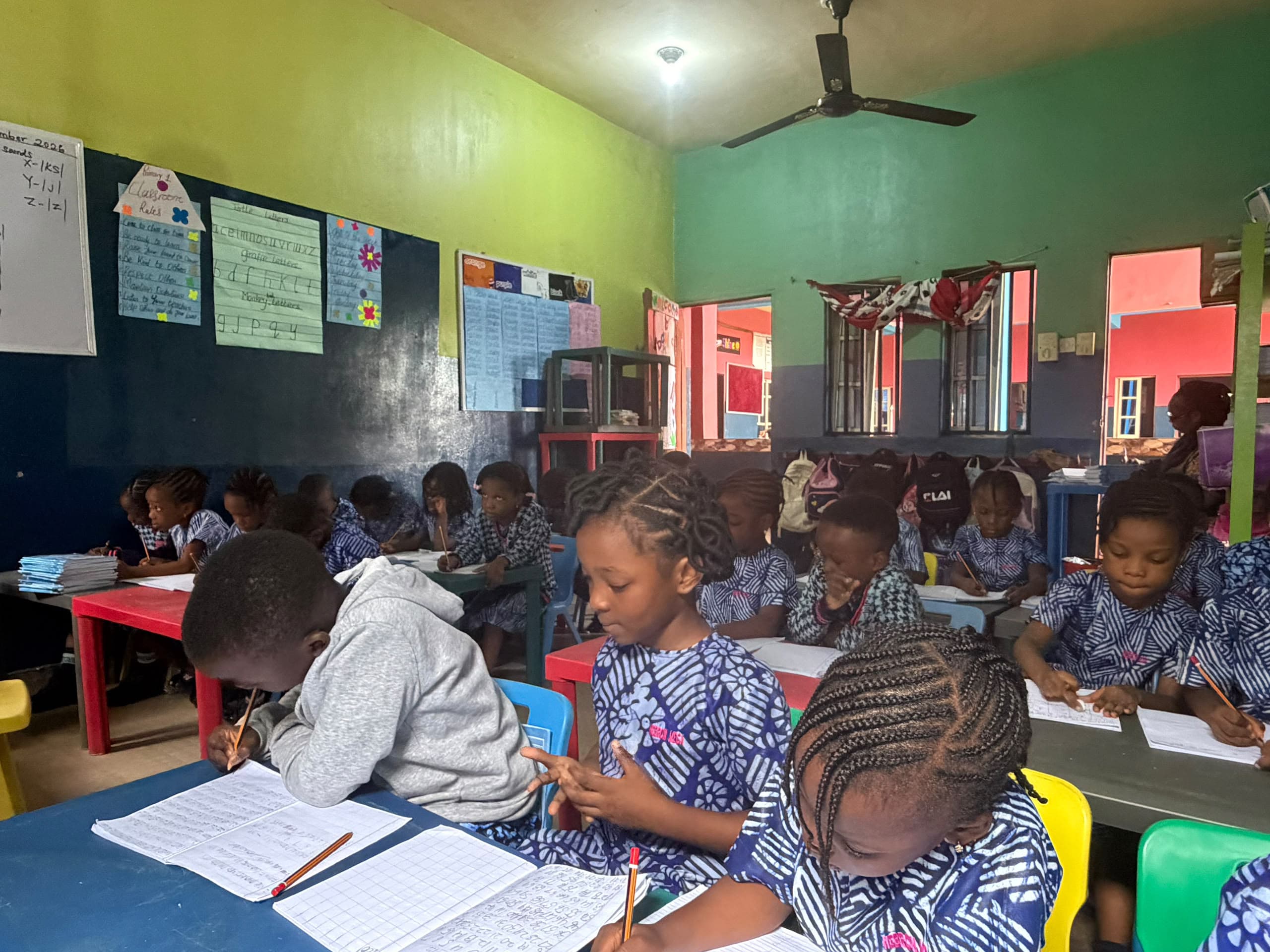 Pupils gathered for morning assembly